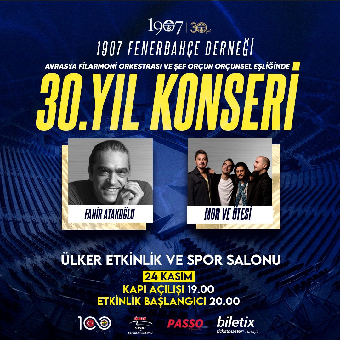 1907 FENERBAHÇE DERNEĞİ’NDEN 30’UNCU YILA ÖZEL KONSER