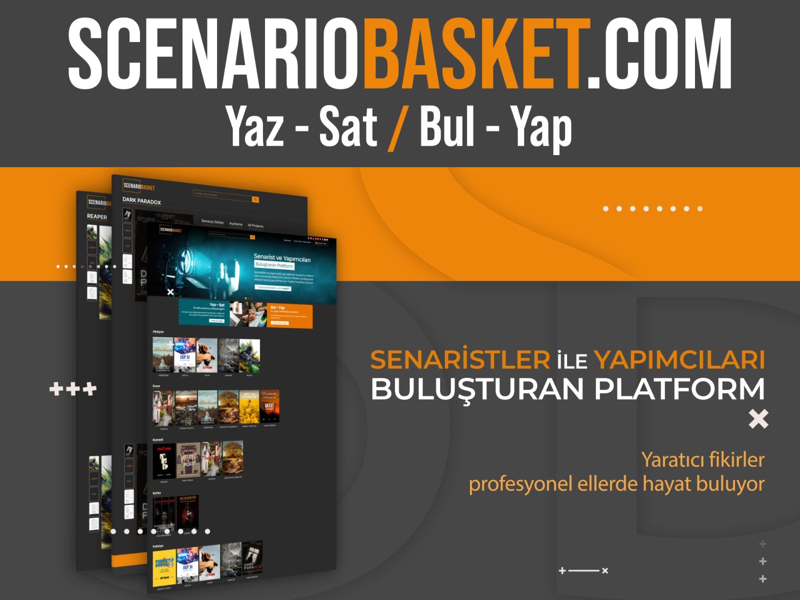 DÜNYADA İLK DEFA SENARİST VE YAPIMCILARI BULUŞTURAN PLATFORM: SCENARIOBASKET.COM